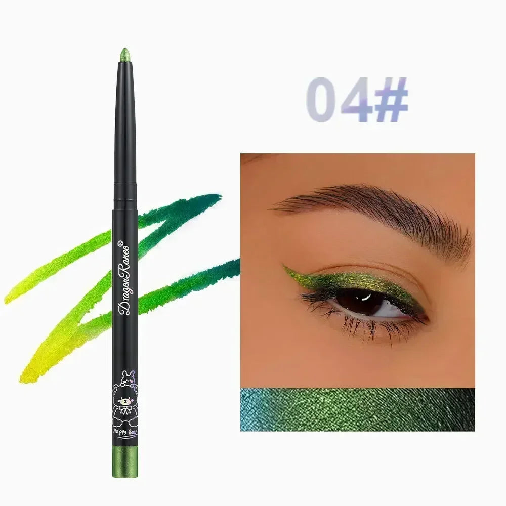 Multi Chrome Eye Liner Pen Lasting Shiny Metallic Eyeshadow Lying Silkworm Green Purple Makeup Pigment Glitter Aurora Eyeliner
