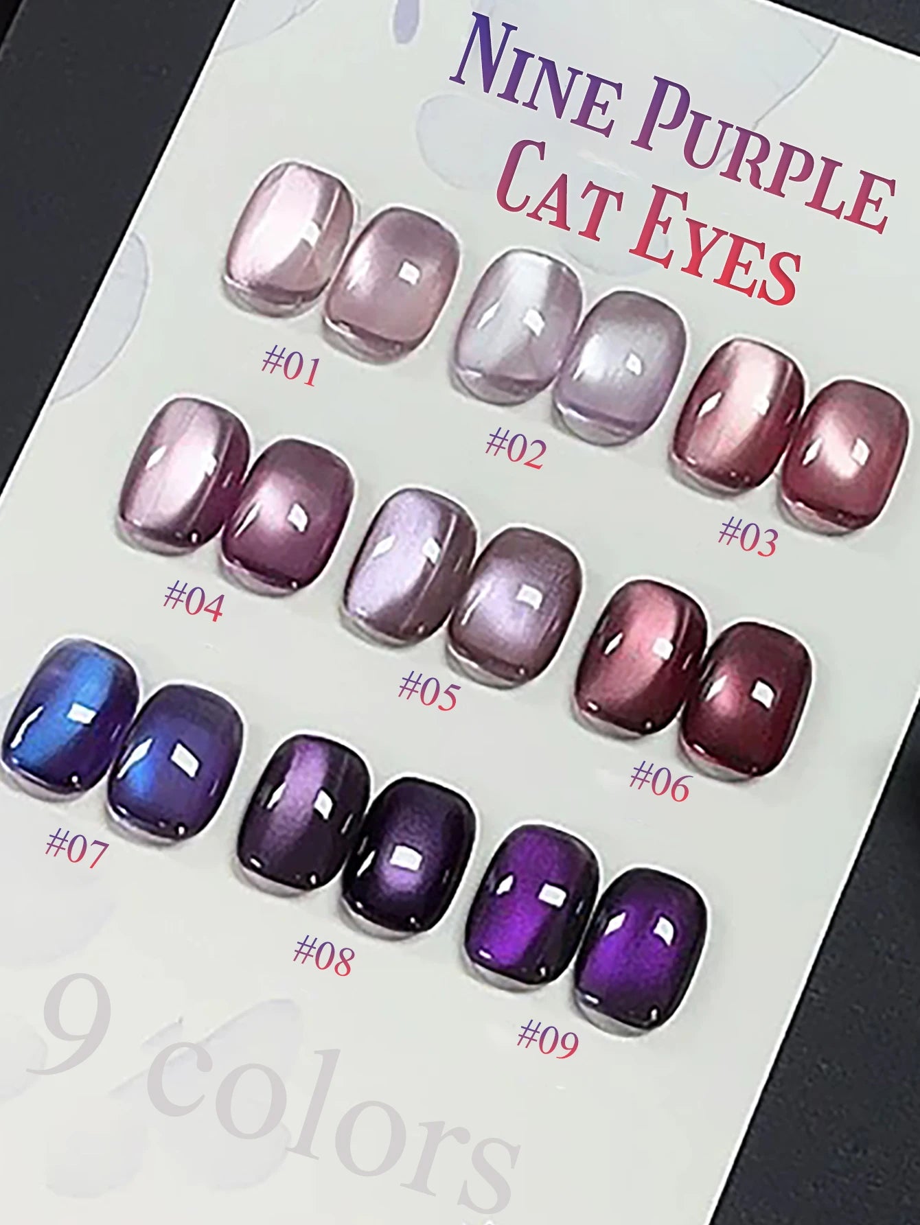 WS Black Glass Cat Magnetic Gel Nail Polish Punk Style Nail Art Manicure Varnis Semi Permanent Gel for Winter Nail Supplies