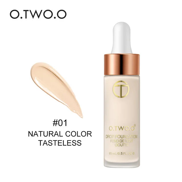 Natural Finish Liquid Foundation Full Coverage Makeup Base Oil Free BB Cream Long Lasting Face Concealer Cosmetics