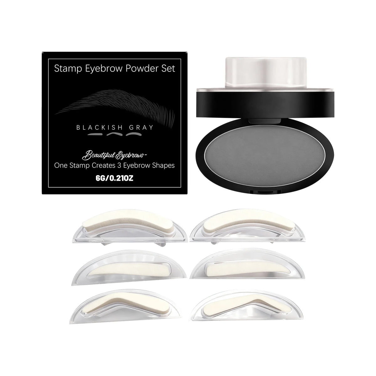 Eyebrow Stamp Powder Set for Beginners Fill Eyebrow Shape Waterproof Quick Makeup Brow Stamps Eye Brow Tint Makeup Tools