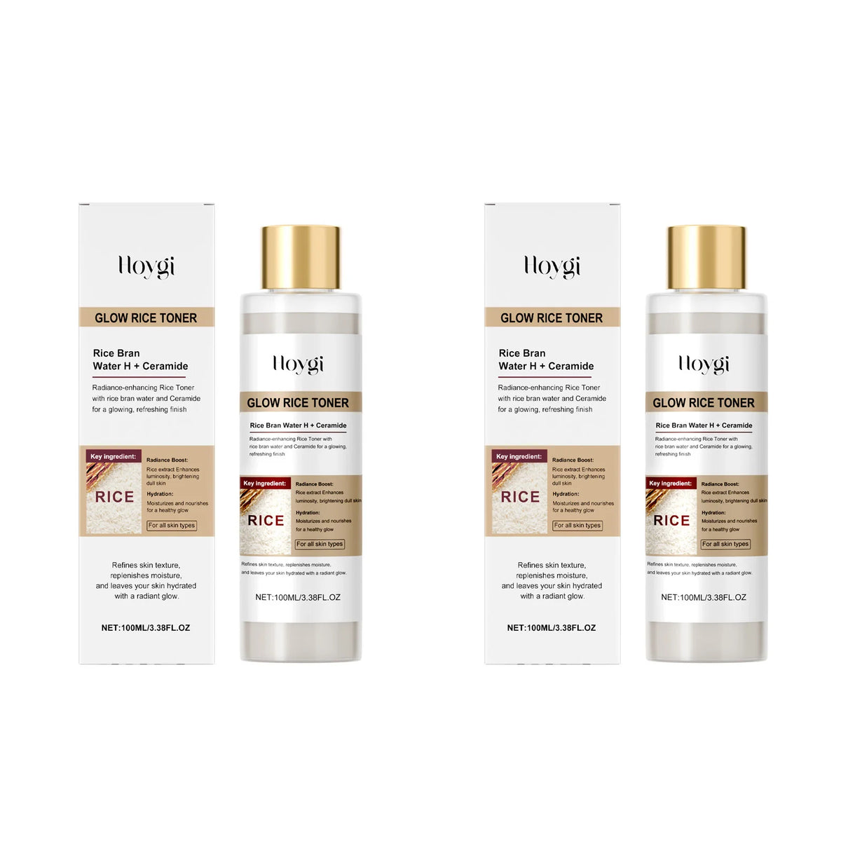Glow Rice Toner Hydrating Balancing Facial Essence Water Oil Control Pore Refining Nourishing Brightening Toner Glowing Skin