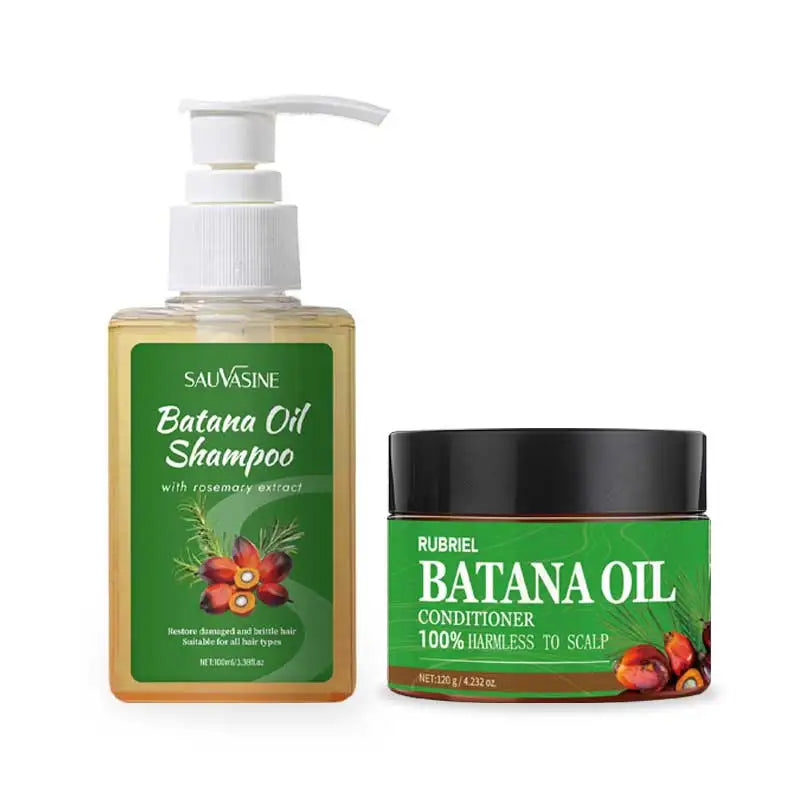 120g Batana Oil Shampoo & Conditioner Set Strengthens Hair Roots Repairs damaged Hair Deeply Nourishment Smooth Hair Conditioner