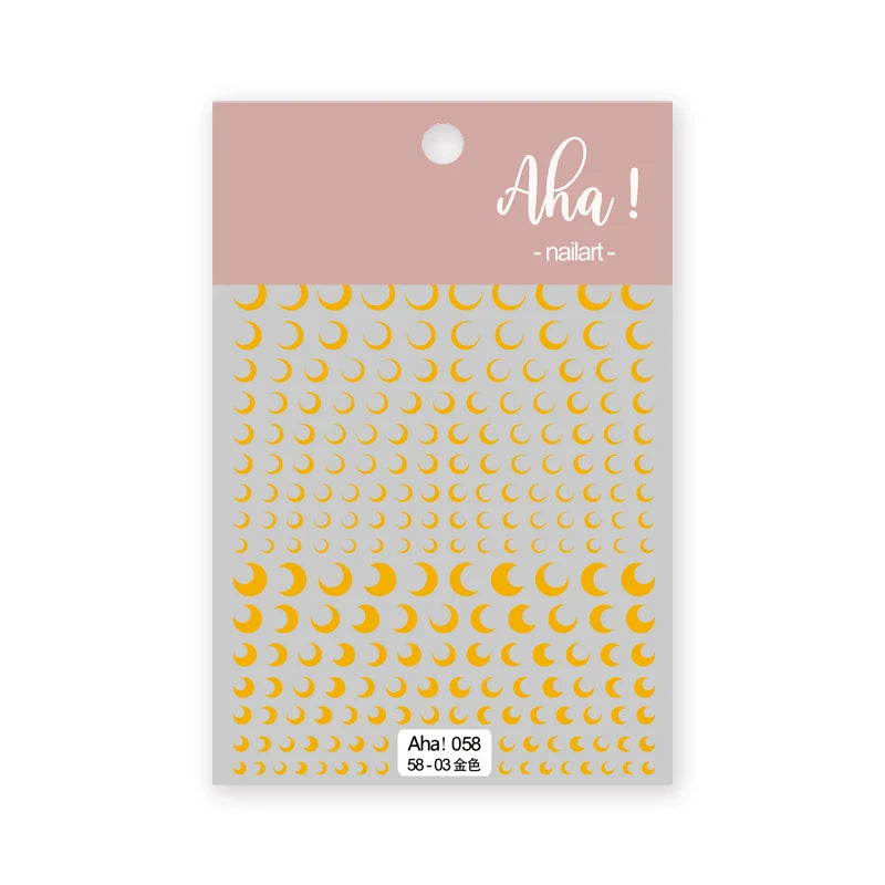 1pc Cute White Cloud Nail Stickers Ultra Thin Nail Art Stickers Self Adhesive Decals Star Moon/Flower/Clouds Kawaii Nail Decals