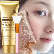 Kojic Acid Turmeric Overnight Peel Off Mask 100ml Hydrolyzed Collagen Brightening Skin Firming Korean Facial Treatment