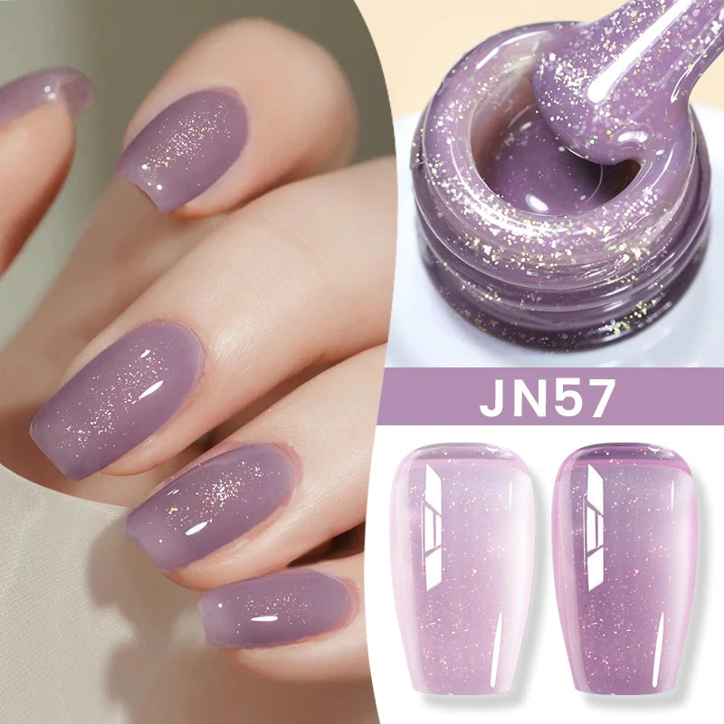 BORN PRETTY 10ml Translucent Color Gel Polish Jelly Nude Autumn Jelly Amber Semi Permanent UV Gel Nail Art Soak Off Gel Varnish