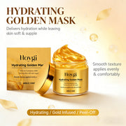 Hydrating Golden Mask Collagen Gold Peel Off Facial Mask Moisturizing Firming Reduces Wrinkles Removes Blackheads Dirt & Oils