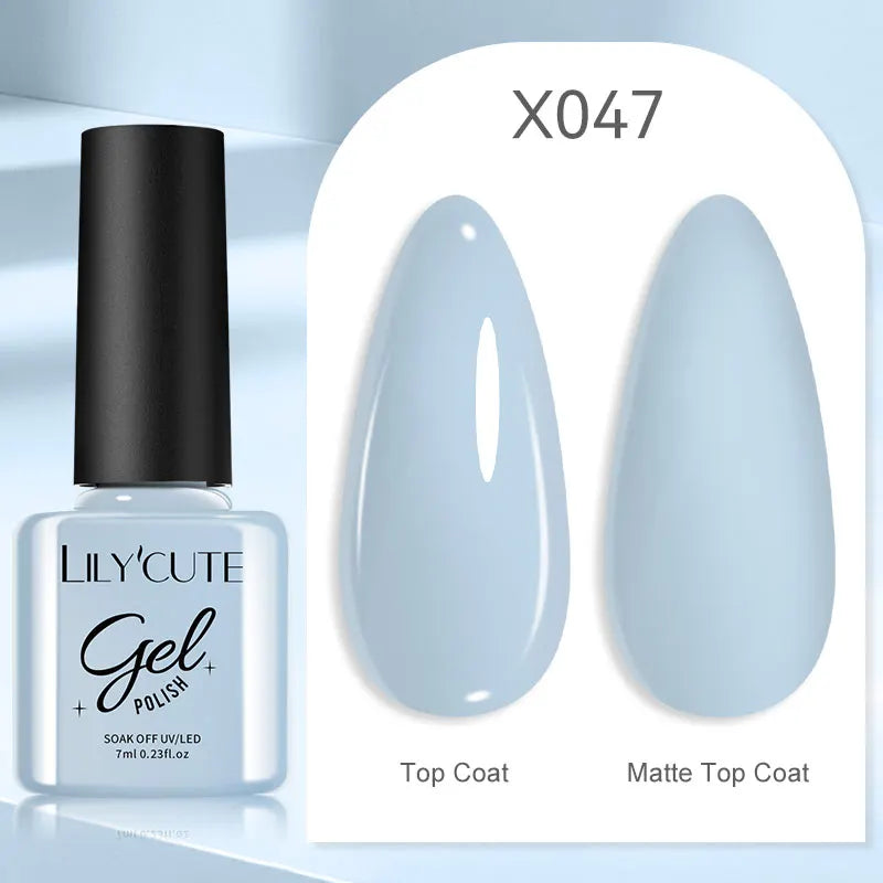 LILYCUTE Spring Summer 7ml Nail Gel Polish Long Lasting 125 Colors Soak Off UV Gel For Women French DIY Nail Art Supply