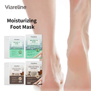 5PCS Coconut Foot Mask Peeling Spa Socks Smooth Dead Skin Remover Anti Crack Exfoliating Moisturizing Sea Salt Foot Patch Spa
