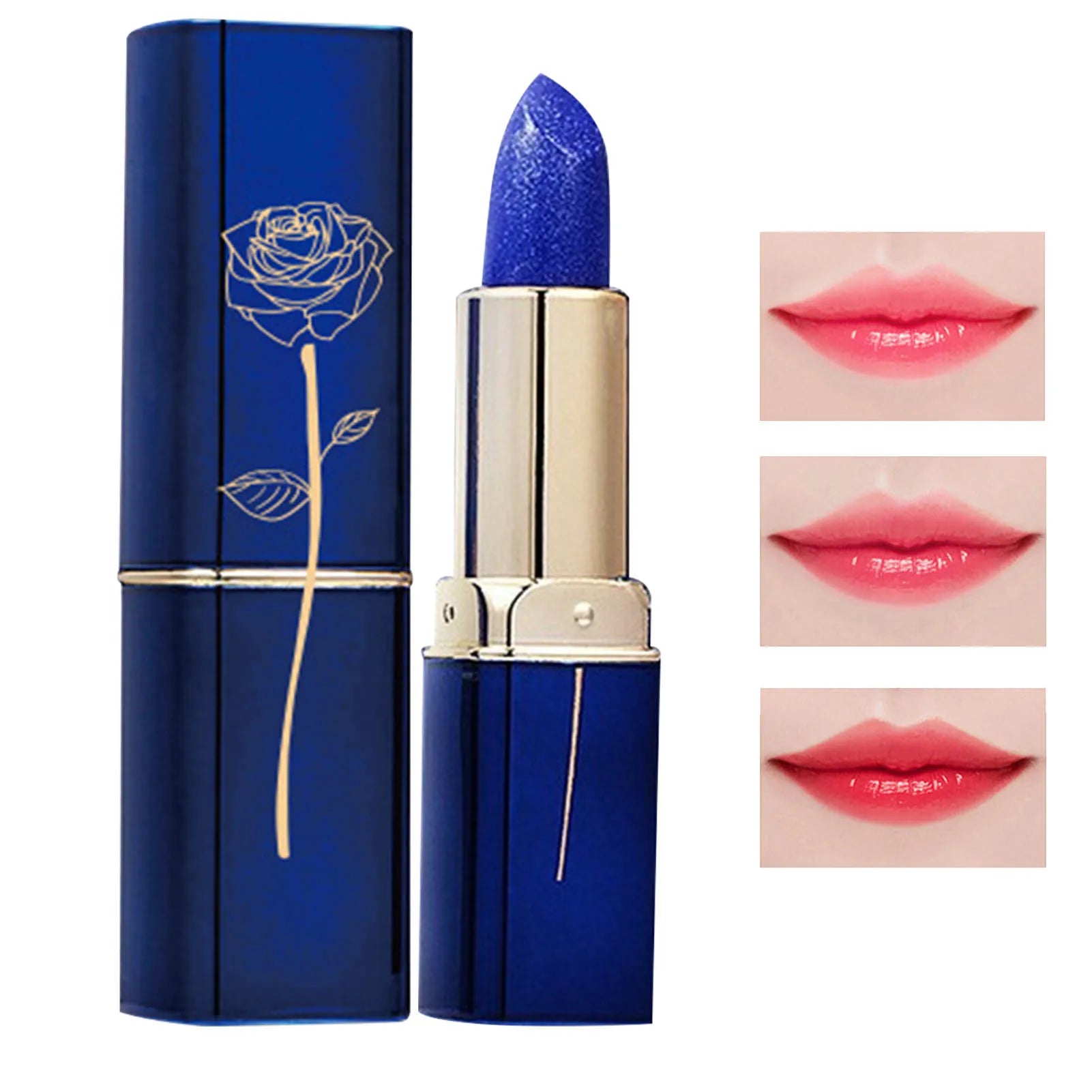 Color Changing Lipstick Waterproof Blue Lipstick That Turn PinkWipe Blue Turns To Pink Moisturizing Lipstick Lip Gloss Lips Care