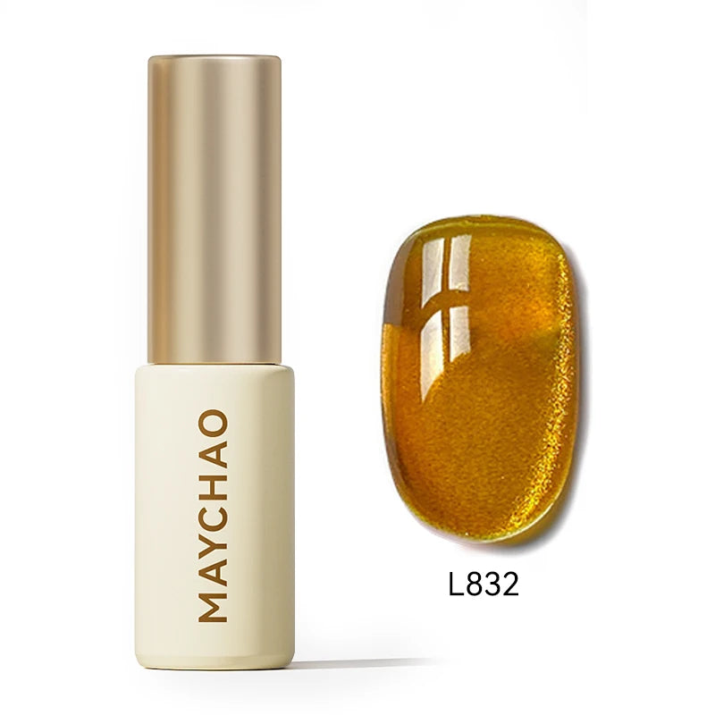 MAYCHAO 5ML Gel Nail Polish 9D Laser Diamond Glitter Cat Eye Gel Semi-Permanent Soak Off UV LED Gel Nail Manicure Tools Nail Art