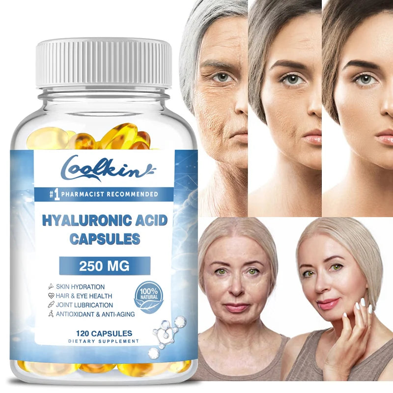 Hyaluronic Acid Capsules - Promote Firm Skin, Strong Nails & Hair, Healthy Joints, Antioxidant