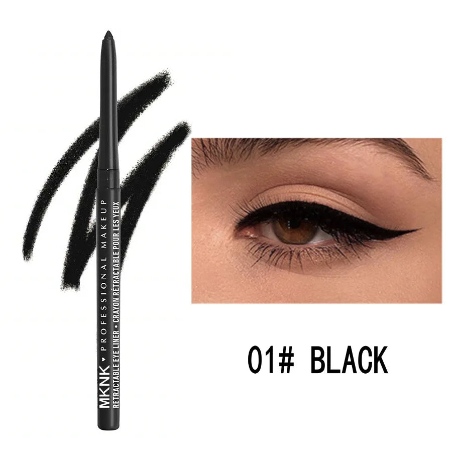 Auto Rotating Eyeliner Gel Pencil &Lip Liner,Easy to Color High Pigment Eye Makeup Pen,Waterproof Long Smudge Resistant Cosmetic