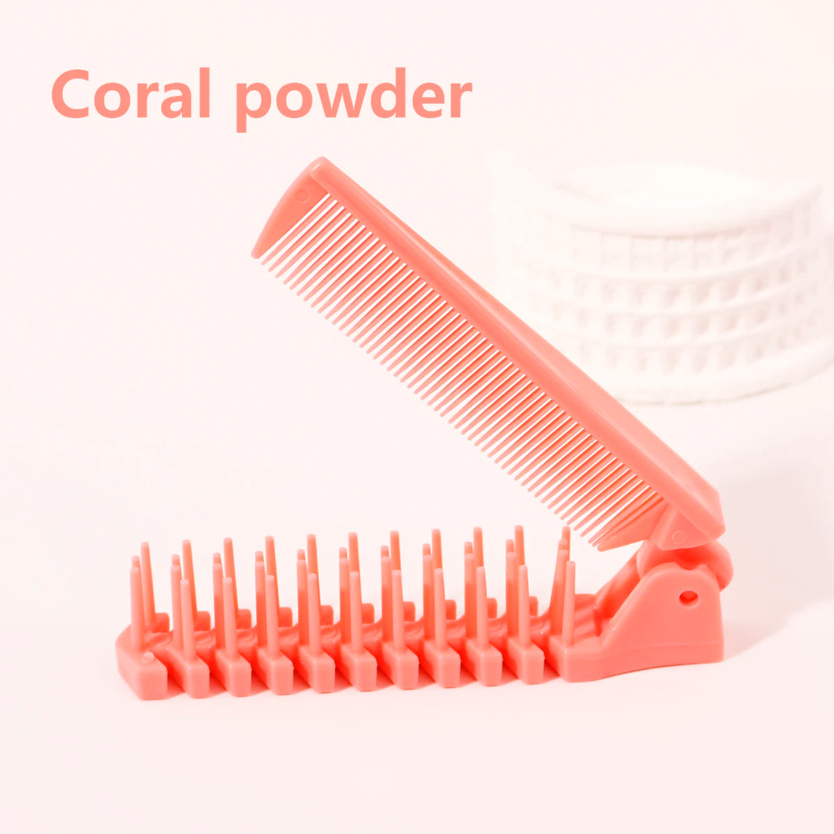 Portable travel folding comb brush anti-static styling massage comb professional hair styling tool Special for real hair wigs