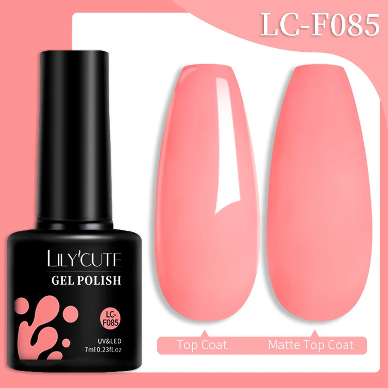 LILYCUTE 7ml Champagne Rose Gold Glitter Gel Nail Polish Colorful Sparking Long Lasting Manicure Soak Off Nails Art Gel Varnish