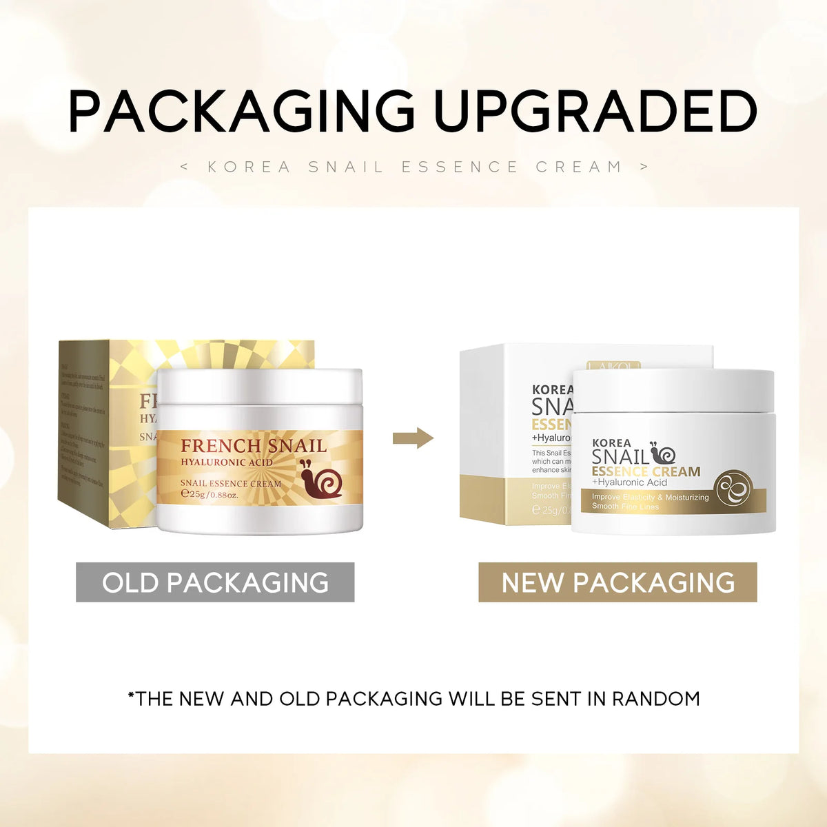 LAIKOU Snail Face Cream Hyaluronic Acid Moisturizer Reduce Wrinkle Cream Collagen Nourishing Serum Day Cream for Face