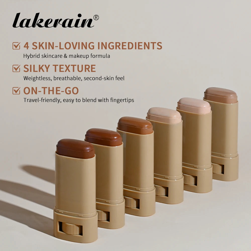 Eraser Foundation Stick Moisturizing Smooth High Coverage Silky Texture Travel-friendly Serum Boosted Skin Tint Solid Foundation