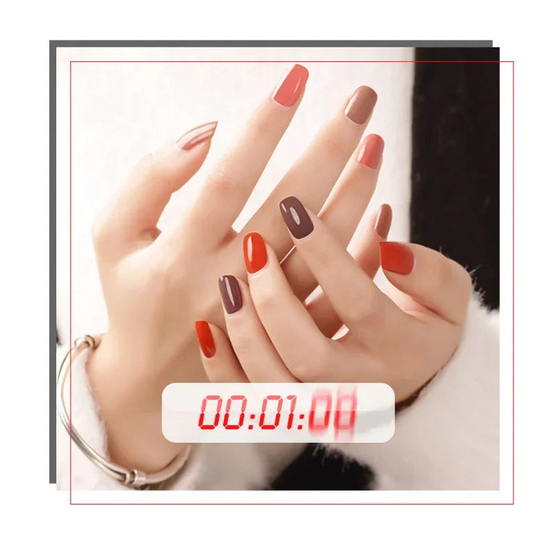 Matte Waterproof No-bake Nail Polish Nail Art Tearable Quick Dry Normal Without Lamp Nail Polish Glitter Sequins UV Varnish