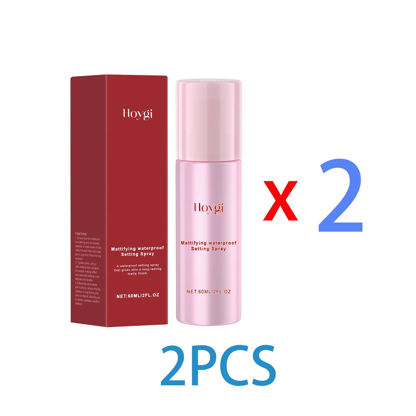 Matte Finish Setting Spray Waterproof Long Lasting Oil Control Pore Tightening Face Mist for All Day Fresh Makeup Hold 60ml