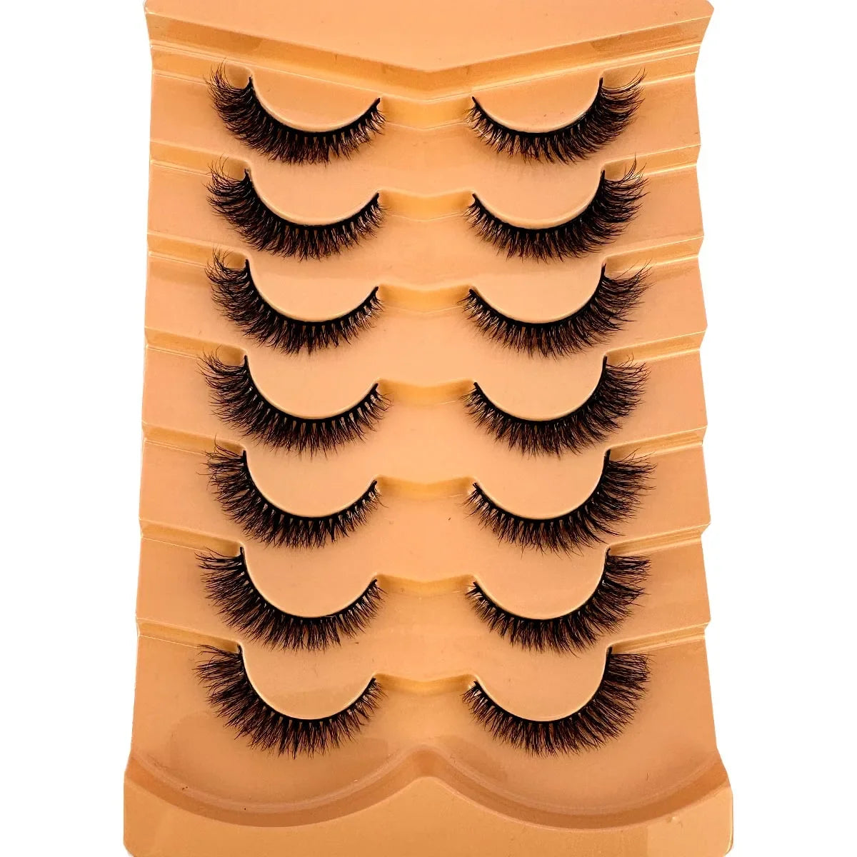 HBZGTLAD 6Pairs Female Cosplay Fake Eyelashes Korean Makeup New Style Wet Spikes 3d Eyelash Bulk Wholesale Manga Lashes