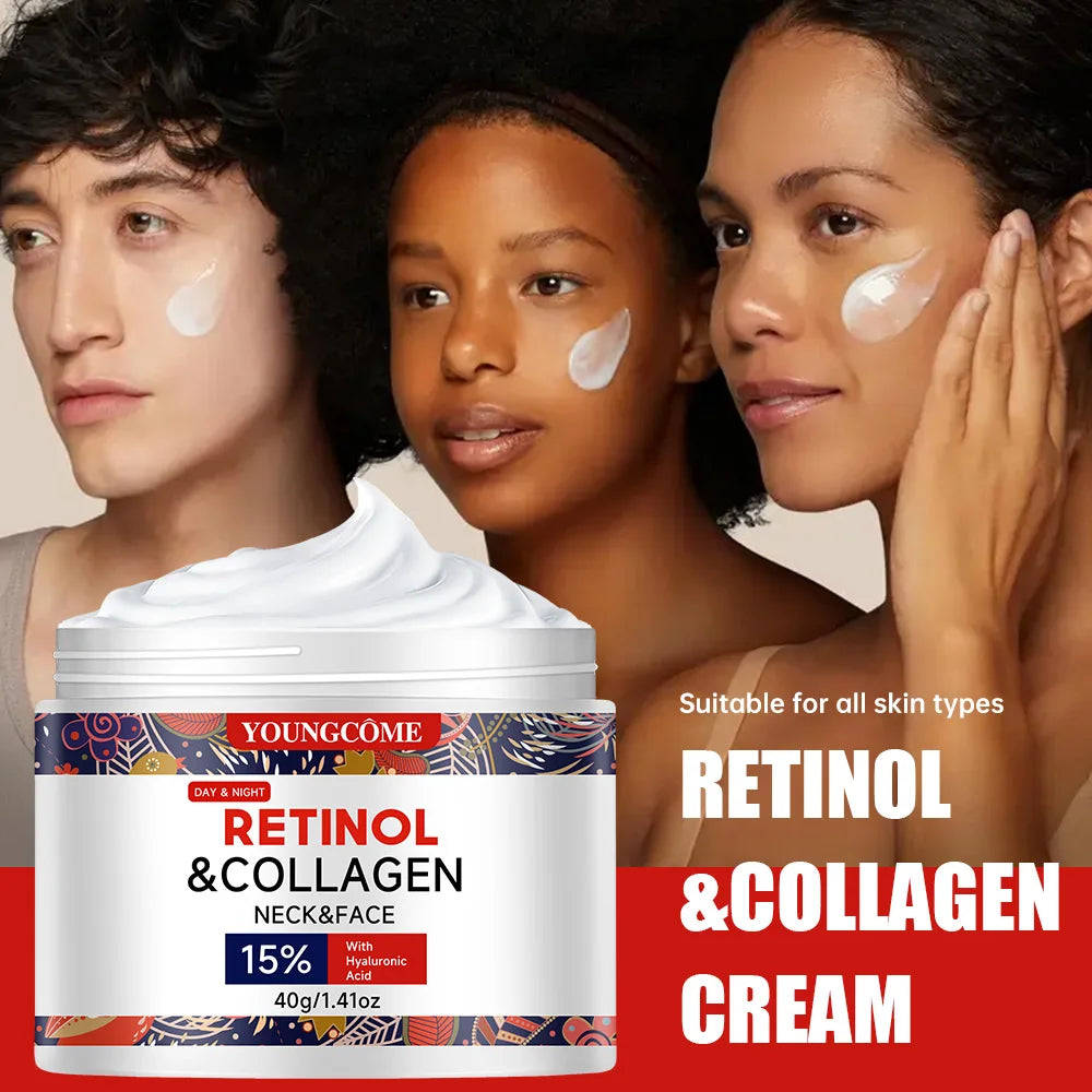 Face Skin Care Cream Collagen Retinol Anti-Wrinkle Acne Treatment Moisturizing Shrink Pores Whitening Dark Spots Cream