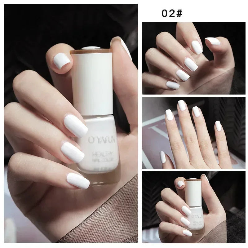8ml Matte Waterproof No-bake Nail Polish Nail Art Tearable Quick Dry Normal Without Lamp Nail Polish Glitter Sequins UV Varnish