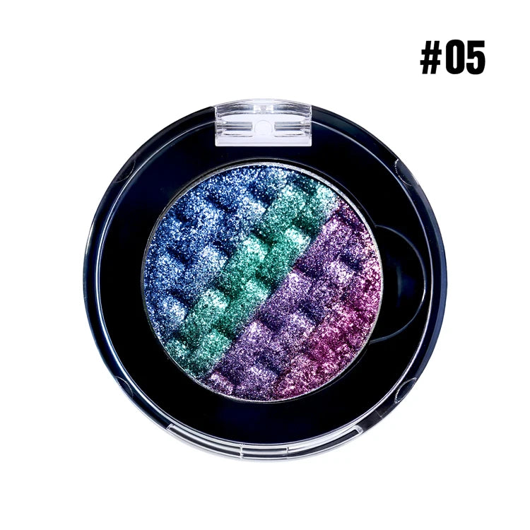Weaving Chameleon Eyeshadow  Matte Powder Metallic Highgloss Glitter Highlight Longlasting Combined by Self Gift Disk