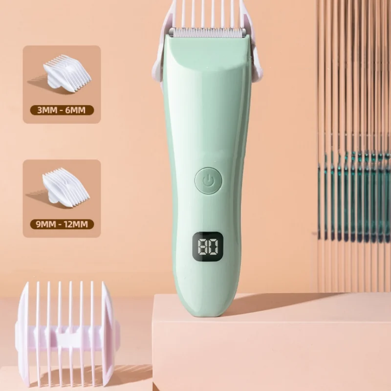 Children's Rechargeable Power Display Electric Clipper Universal Razor Electric Fader Can Be Washed for Babies Hair Clipper