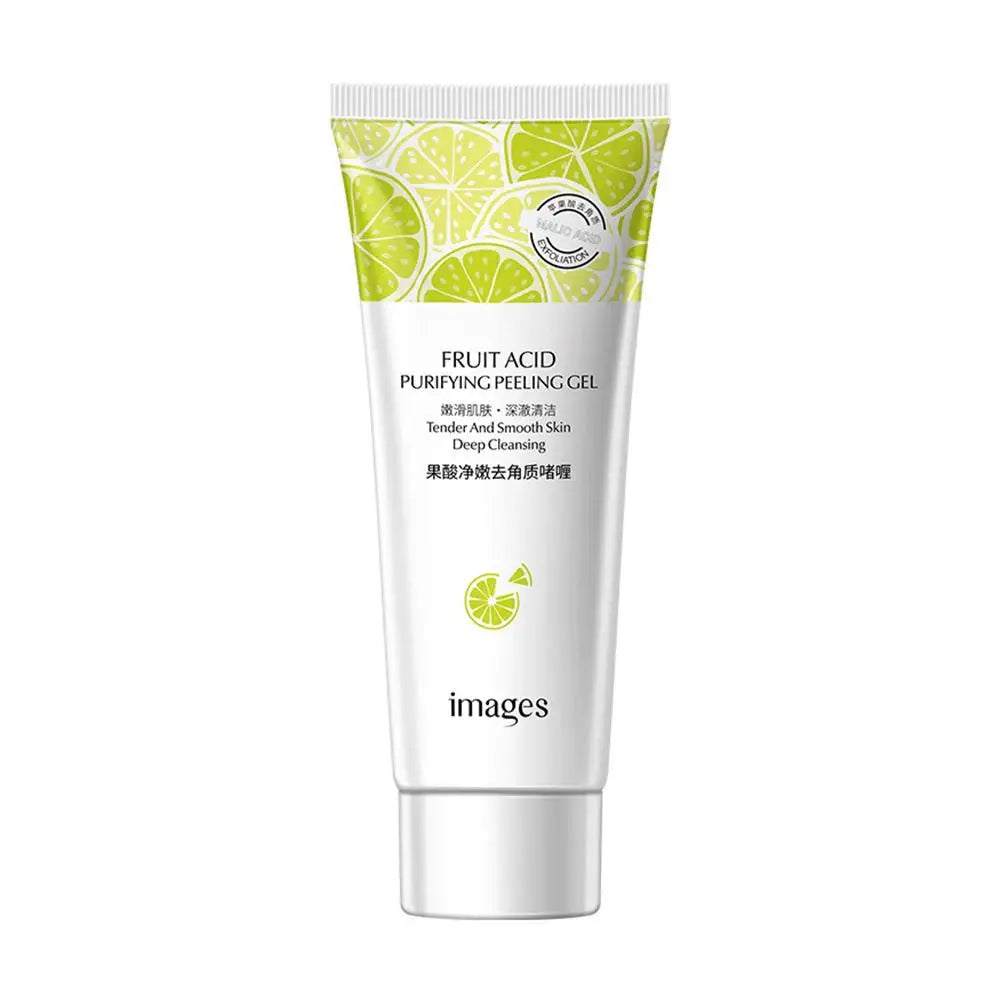 Fruit Acid Peeling Gel Facial Cleansing Exfoliating Peeling Scrub Cream Deep Clean Moisturizing Blackhead Removal Face Cleanser