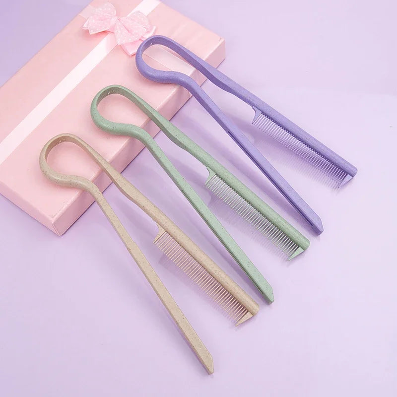 Portable Mini Barber HairbrushV-shaped Wheat Straw Flat Comb for Hair Straight Salon Hair Brush Straightner Hairdressing Comb