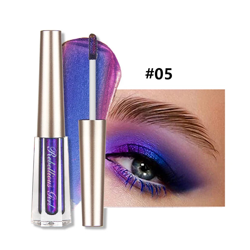 Metallic Glitter Pearlescent Eyeshadow Cream Chameleon Sparkling Liquid Eye Shadow Shimmer Brightening Diamond Highlighter