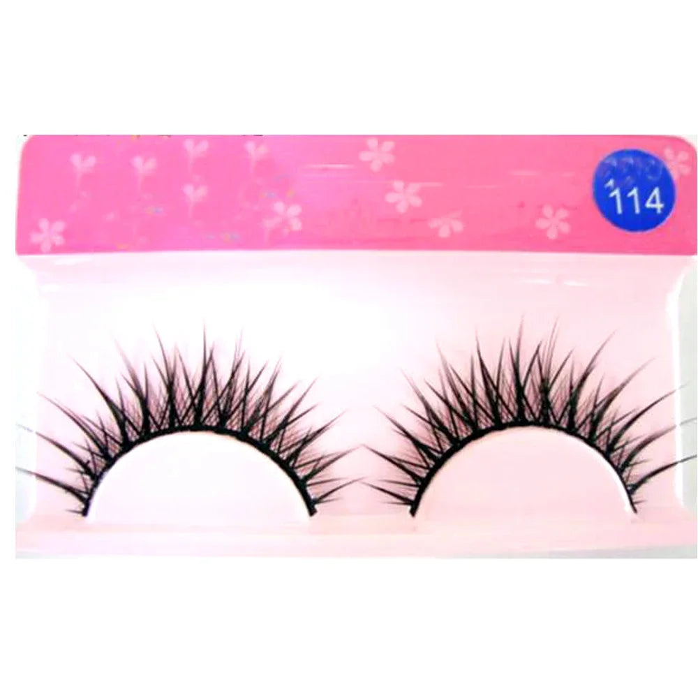 HBZGTLAD White Eyelashes Cosplay Makeup Natural Long Cross Strip False Eye Lashes