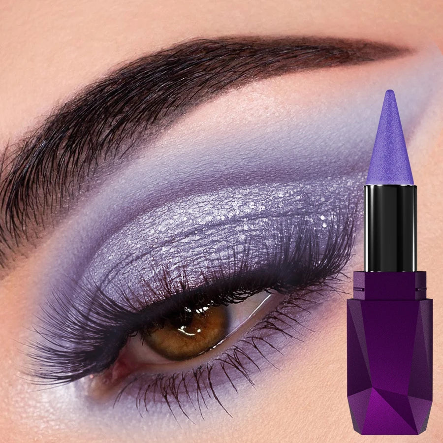 25 Color 1PC Pearl Eyeshadow Stick Waterproof Long Lasting Glitter & Matte Color Eye Shadow Makeup Face Highlight Cosmetics Gift