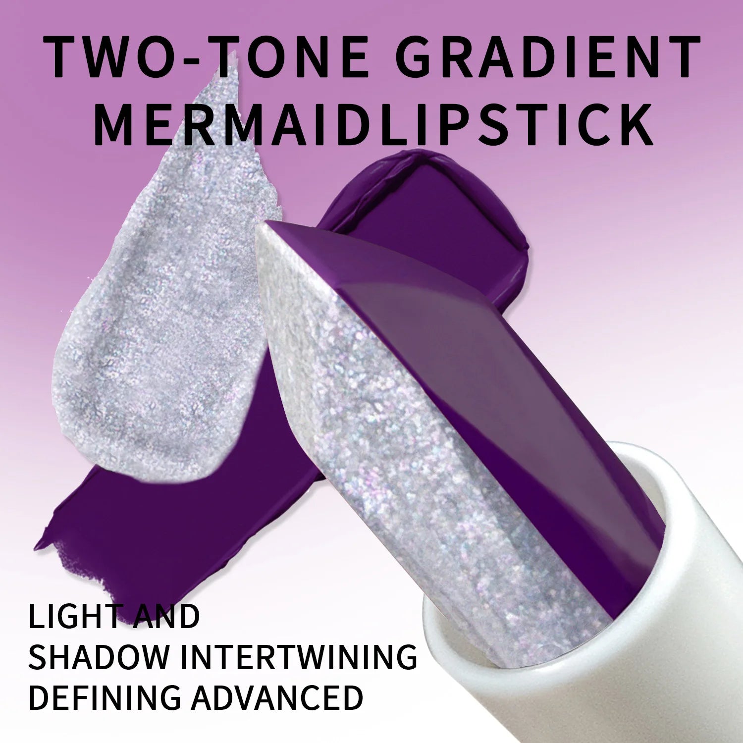Color-Changing Dual-Tone Lipstick, Temperature-Sensitive Rose & Purple, Moisturizing, Long-Lasting, Waterproof, Unisex,Skin-Safe