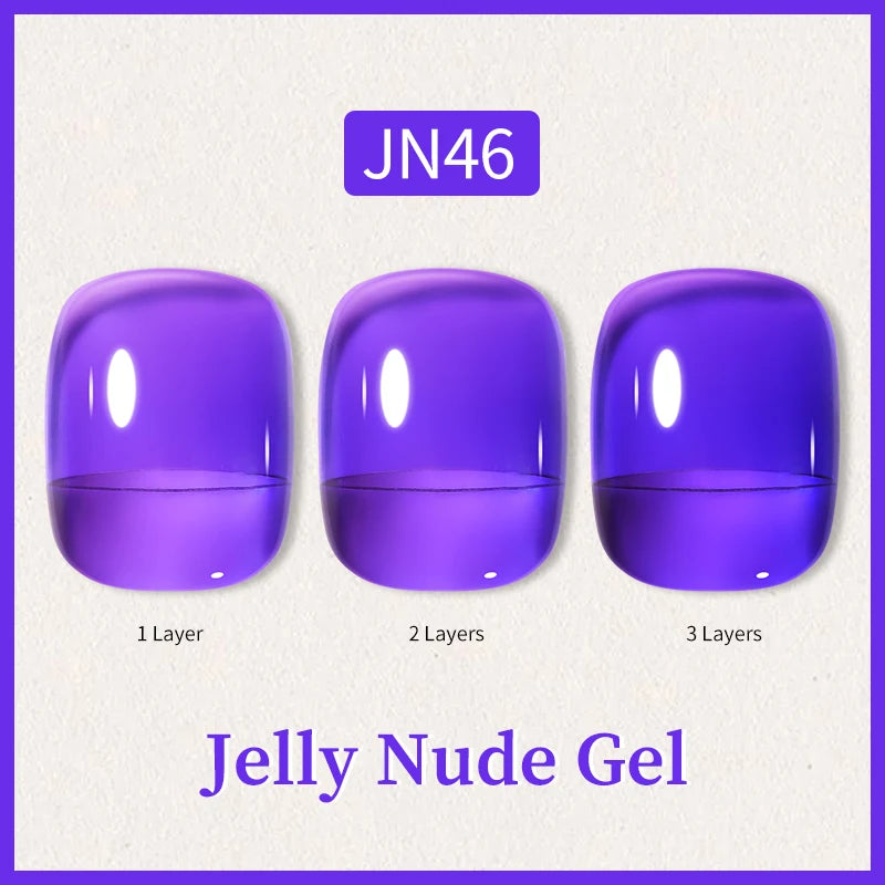BORN PRETTY 10ml Glitter Pink Nude Jelly Nail Gel Polish Varnis Semi-permanent Sheer Translucent UV LED Soak Off Gel Polish