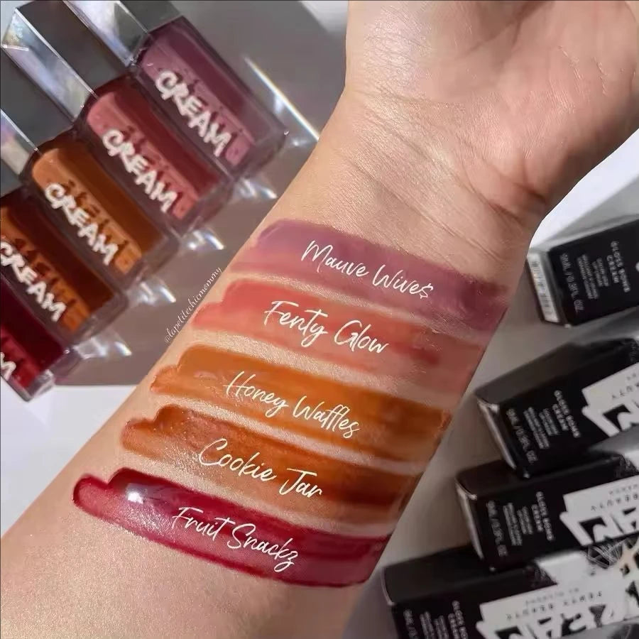 Fashion Fenty Beauty 9 Colors Lip Gloss Waterproof Liquid Lipstick Nude Pink Lips Tint Makeup Moisturizing Lip Glaze Cosmetics