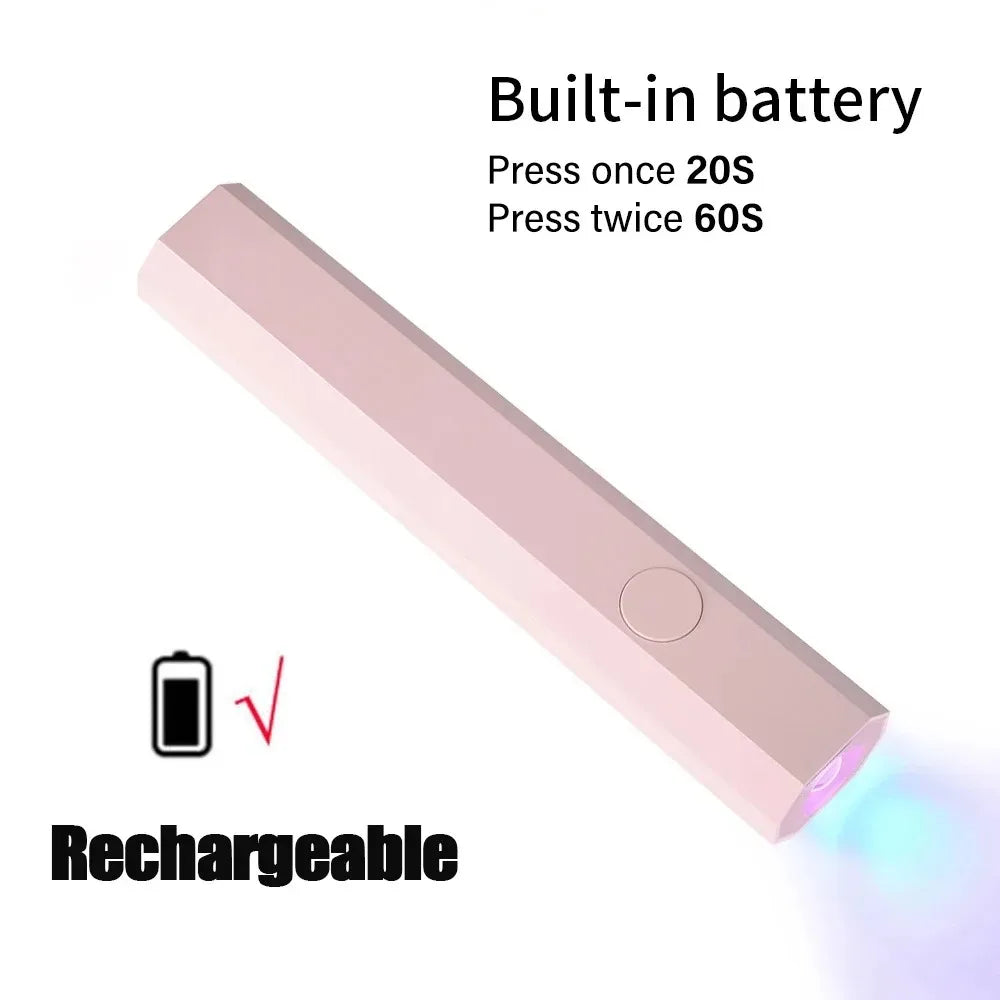 Handheld Monogram Lamp UV LED Nail Light For Curing All Gel Polish USB Rechargeable Quick Dry Manicure Machine Nail Art