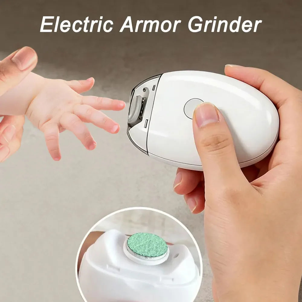 2 IN 1  Electric Nail Clipper Cutter with LED Light Automatic Nail Grinder Trimmer for Baby Mini Manicure Tool Nail Care