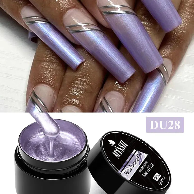 8ML Glitter Gel Nail Polish Shining Mineral Sequins Soak Off UV LED Nail Gel Semi Permanent Nail Art Supplies for Manicure
