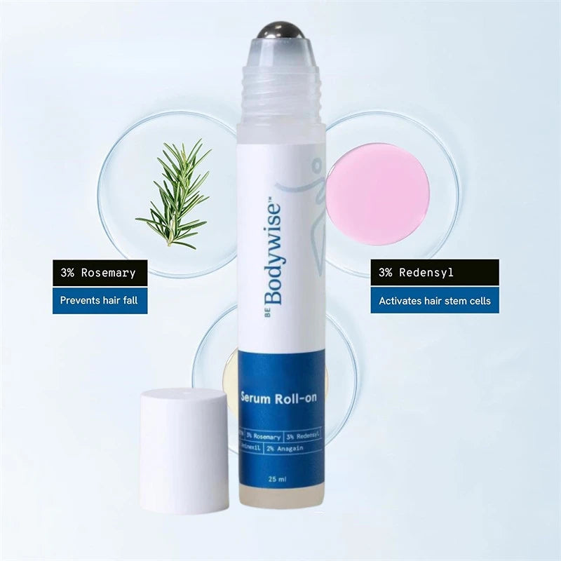 Body.wise Rosemary Roll-on Hair Care Essence - Nourishing, Anti-Frizz, Strengthening Roots, Scalp Treatment, For All Hair Types