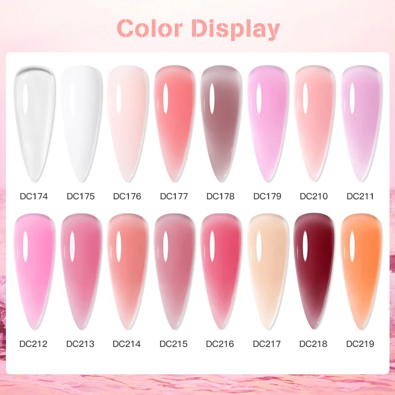 Mtssii 7ML Quick Extension Nail Gel Vernis Semi Permanent Acrylic Crystal Pink Clear Nude Gel Nail Polish UV Construction Gel