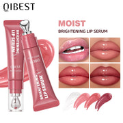QIBEST 4 Colors Mirror Pearl Fine Shimmering Hydrating Pipe Lip Gloss Moisturizing Crystal Gloss Lip Glaze Layering Lip Makeup