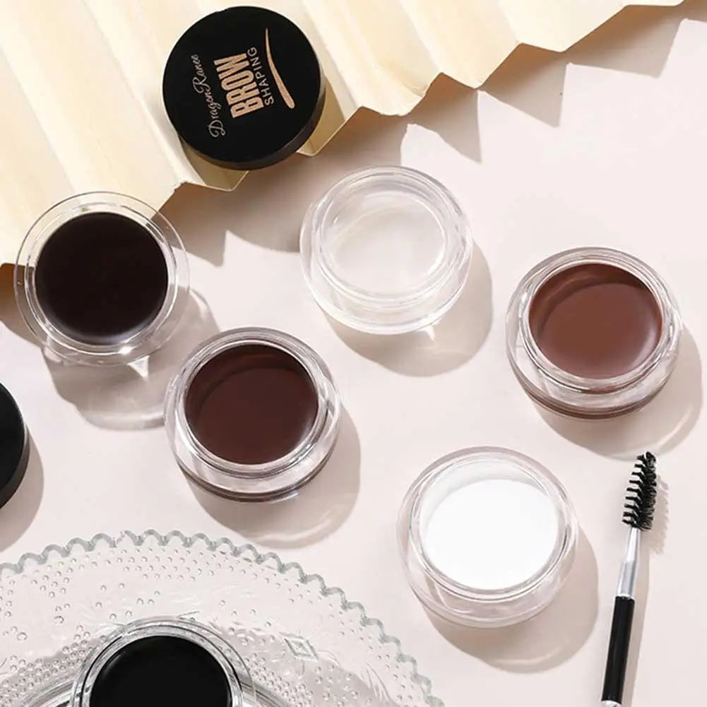 Clear Eyebrow Styling Gel Soap Wax Intense Hold Brow Lamination Effect Waterproof Non-Smudging Feathery Wild Brow Shaping Cream