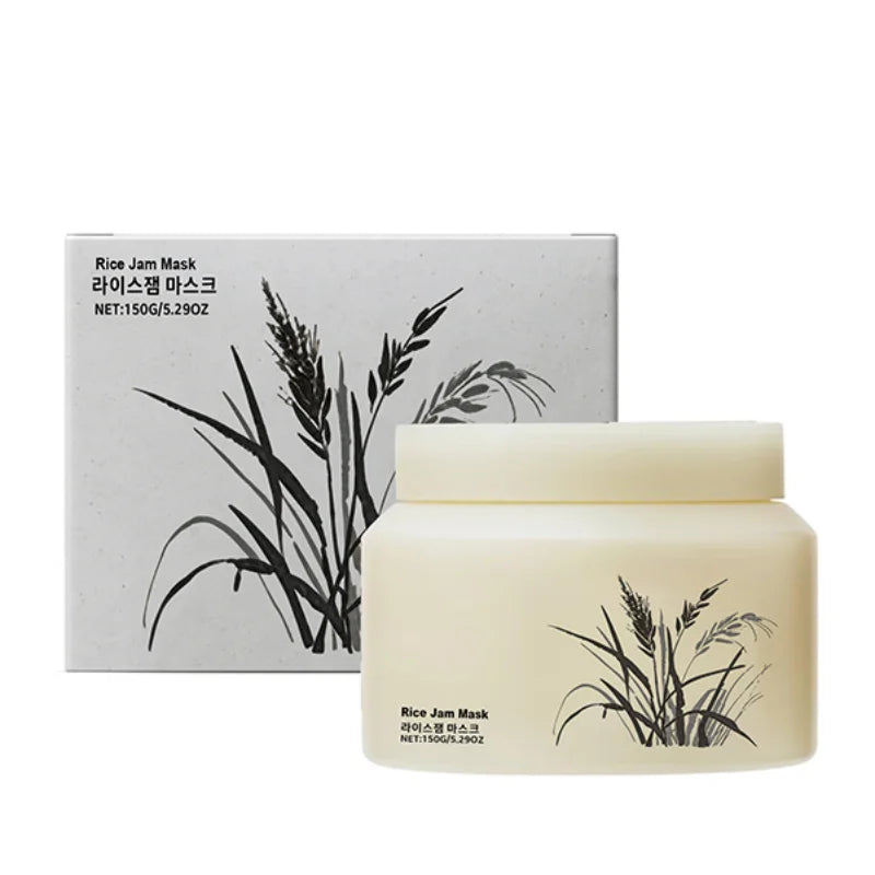 Rice Jam Hydrating Face Mask Korean Rice Brightening Smoothing Skincare Products Deep Cleansing  Nourishing Mask For Face Body