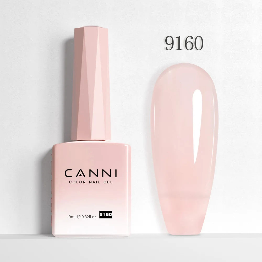 Canni Nail Gel Polish Jelly Nude Color HEMA FREE TPO FREE 9ml Transparent Semi Permanent Natural Nude French Nail Gel Lacquer