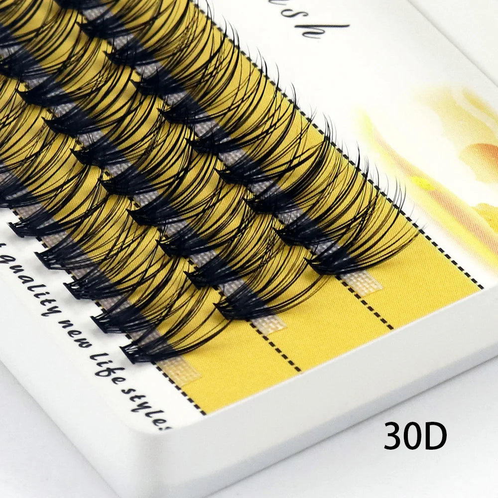 60 Bundles/Box 20/30/40D Individual Cluster Eyelash Extension Natural Mink Eyelashes Professional Makeup Tools Lashes Wholesale