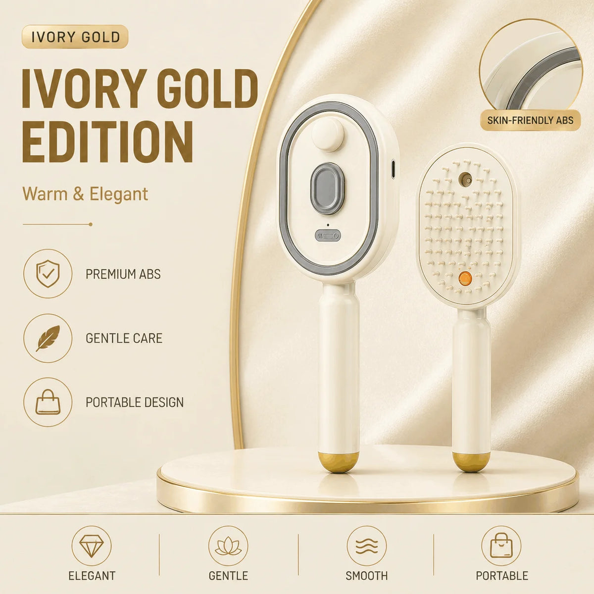 Electric Steam Brush For Hair Detangling Hair Brush Anti Frizz Hair Brush