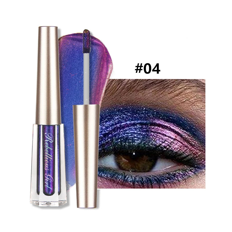Metallic Glitter Pearlescent Eyeshadow Cream Chameleon Sparkling Liquid Eye Shadow Shimmer Brightening Diamond Highlighter