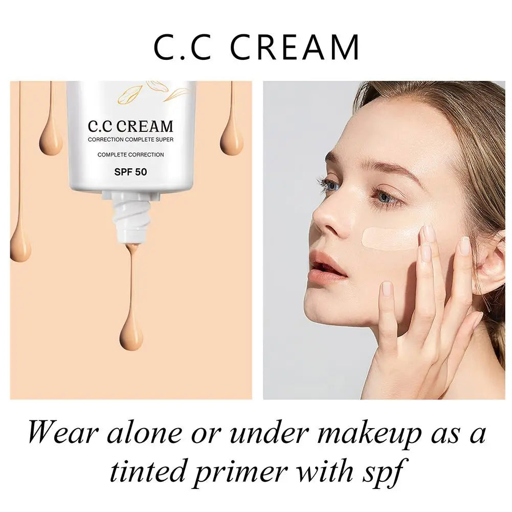 With Spf 50 Korean Color Changing CC Cream Full Coverage Color Changing Full Coverage Cream Even Skin Tone Self Adjusting