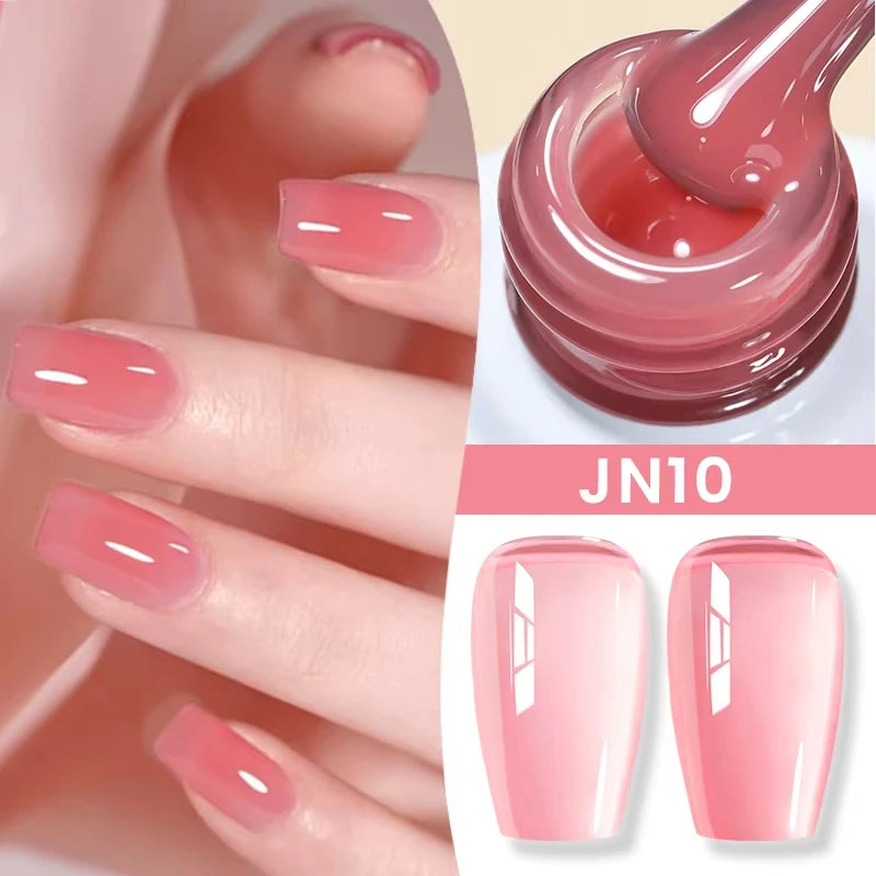 BORN PRETTY 10ml Translucent Color Gel Polish Jelly Nude Autumn Jelly Amber Semi Permanent UV Gel Nail Art Soak Off Gel Varnish