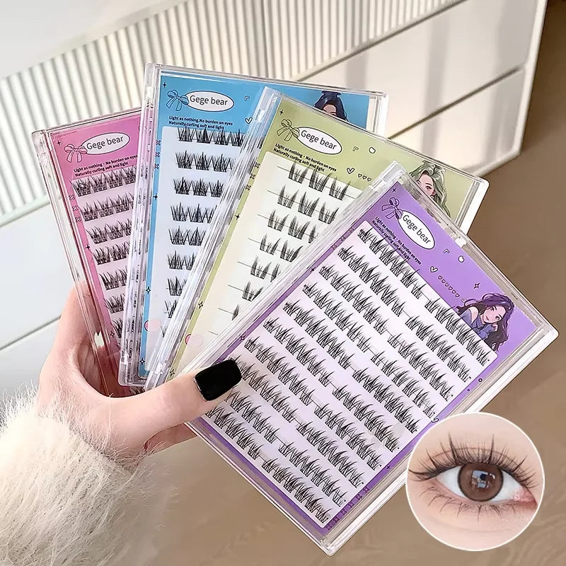 Gegebear Large-capacity Sunflower Natural Glue-free False Eyelashes Thick Curling Segmented Eyelashes Suitable For Daily Use